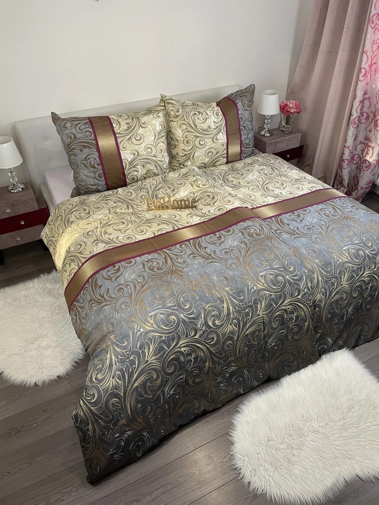 Charlotte pamut ágyneműhuzat TiaHome - 2x Párna 90x70cm, 1x Paplan 200x220cm