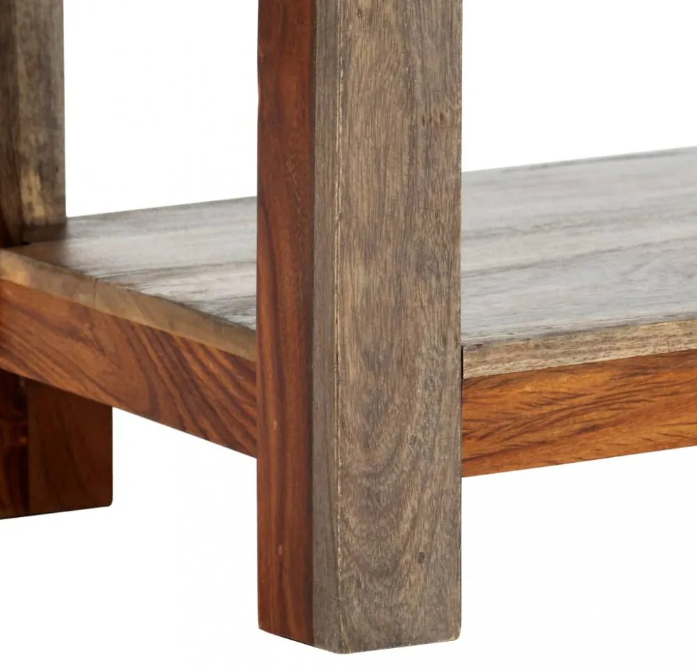 tömör akácfából tálalóasztal 3 fiókkal 120x30x75 cm