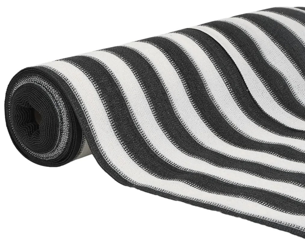 antracitszürke és fehér HDPE belátásgátló háló 1,2x10m 195 g/m²
