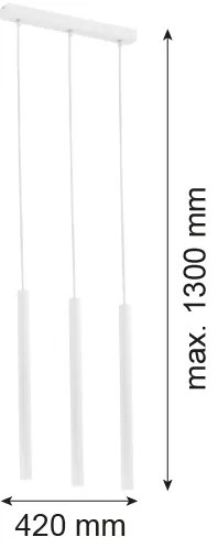 Argon 6178 - ETNA 3xG9/6W/230V fehér függeszték kábellel