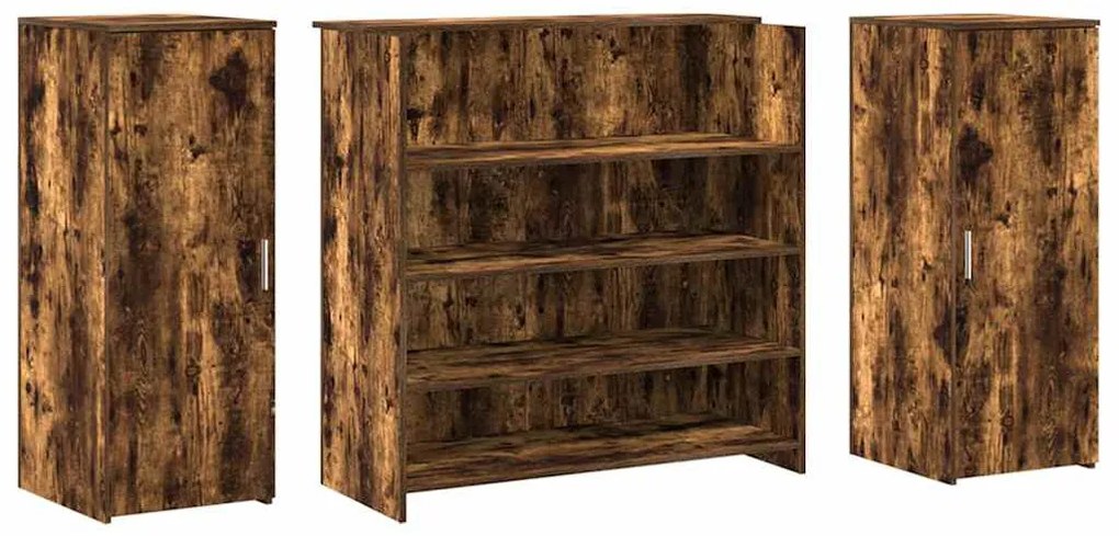 recepciós pult füstös tölgy 180x50x103,5 cm szerelt fa