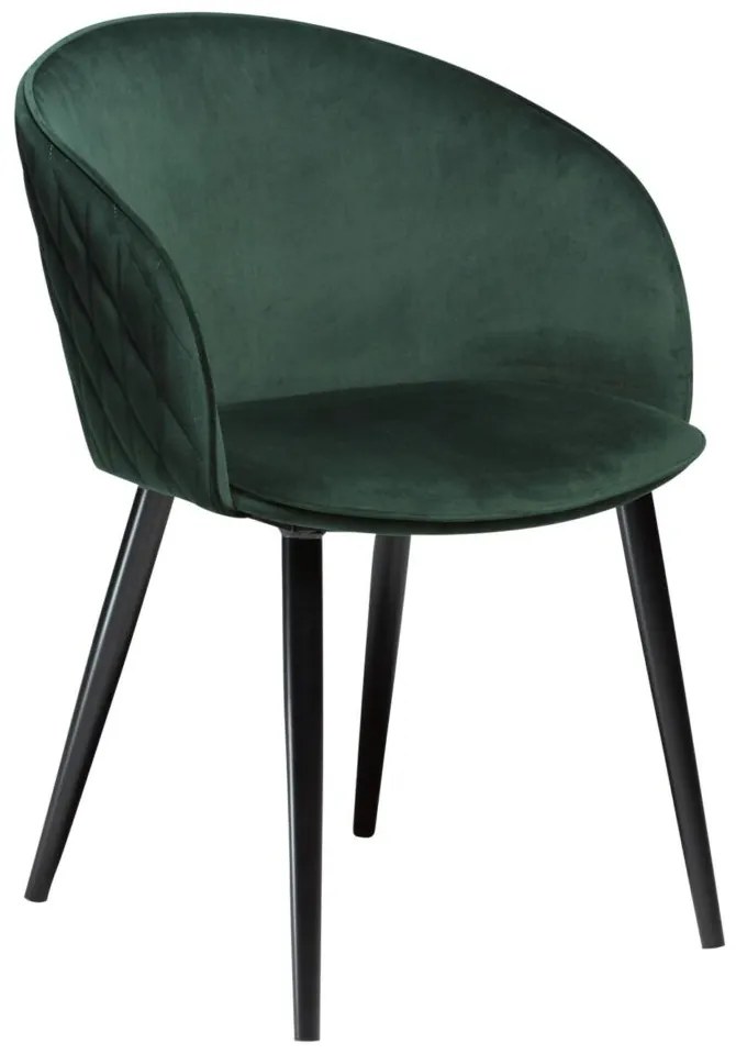 Dual design karfás szék, sötétzöld bársony