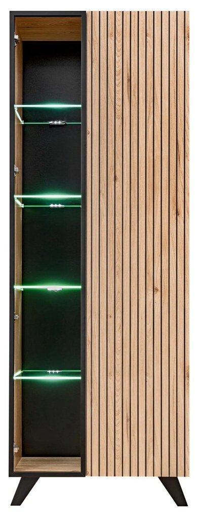 Vitrin Lyran WSW (hikori jackson + fekete) (LED világítással). 1097695