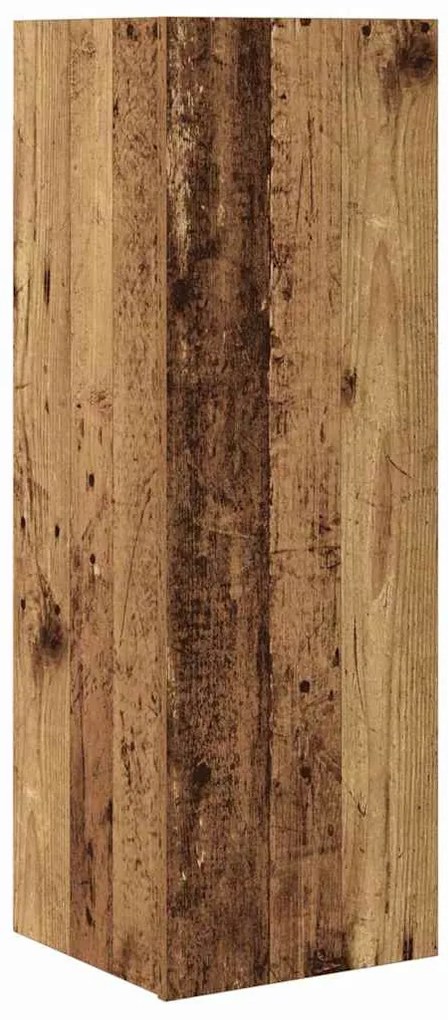Fali TV Szekrény 4 pcs Régi fa 200 x 30 x 30 cm Műanyag Fa