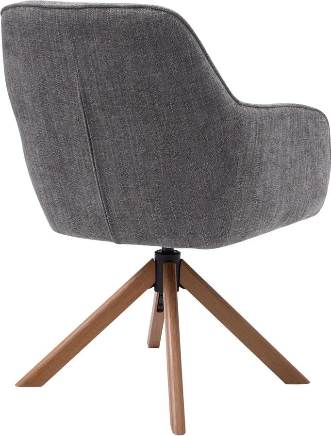 Szürke kárpitozott étkezőfotel szett 2 db-os Avola – Unique Furniture