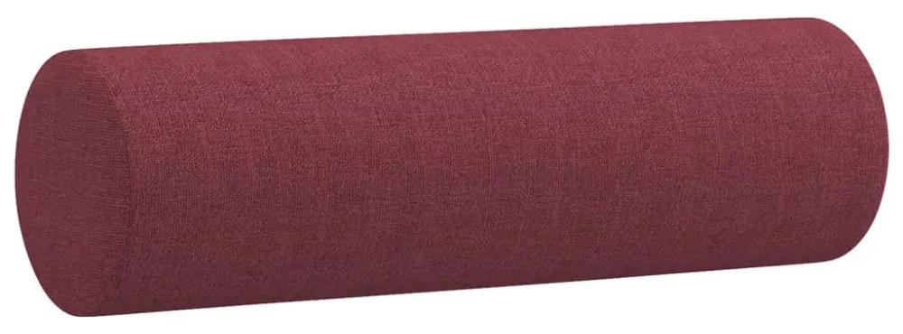 3 személyes bordó szövetkanapé díszpárnákkal 180 cm