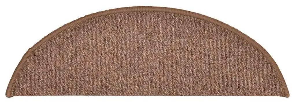 30 db barna lépcsőszőnyeg 56x17x3 cm