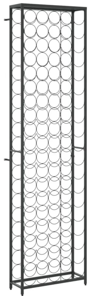fekete kovácsoltvas bortartó 95 palackhoz 54 x 18 x 200 cm