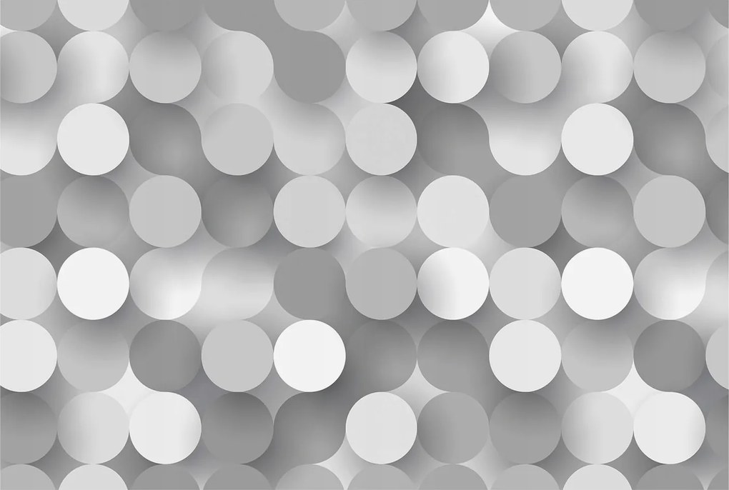 Fotótapéta Flizelina Nappali és Hálószoba Irodába Szürke körök 104x70 Ragasztó