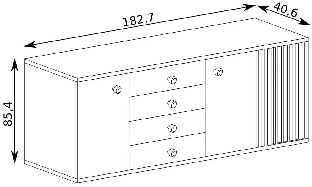 Komód Claudi 20 (artisan tölgy). Akció -16%. 1055505
