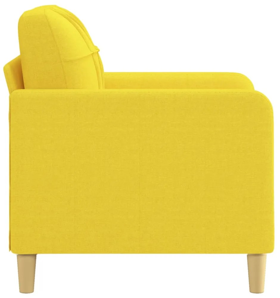 világossárga szövet kanapéfotel 60 cm
