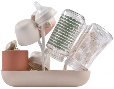 Beaba - Cumisüveg szárítóállvány bézs/narancs