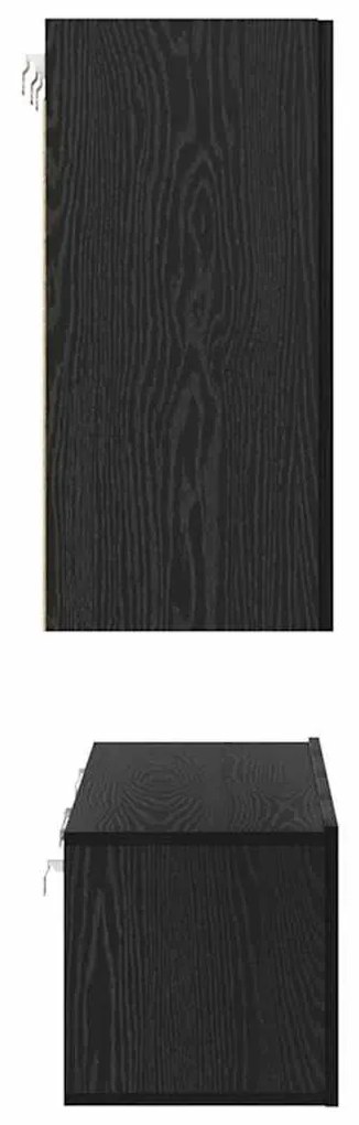 TV szekrény garnitúra 6 pcs Musta tammi 60 x 30 x 30 cm Faanyag