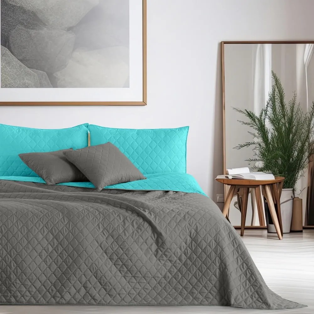 Axel türkiz mikroszálas ágytakaró, 170 x 210 cm - DecoKing