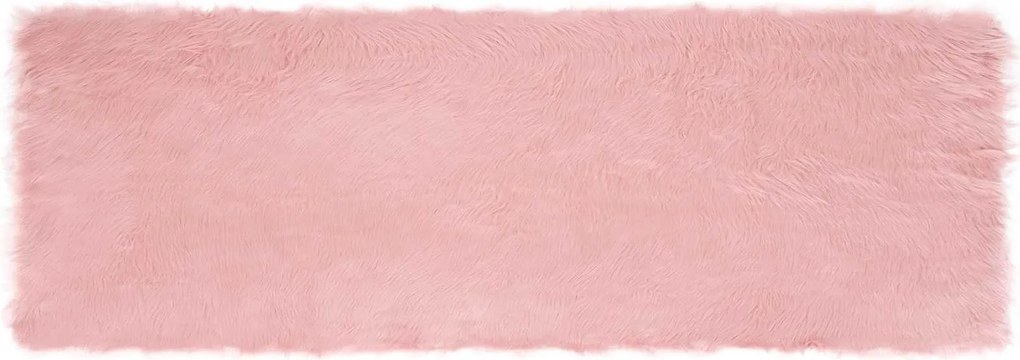 vidaXL Műgyapjú Szőnyeg Tafalla Rózsaszín 80 x 250 cm Poliészter