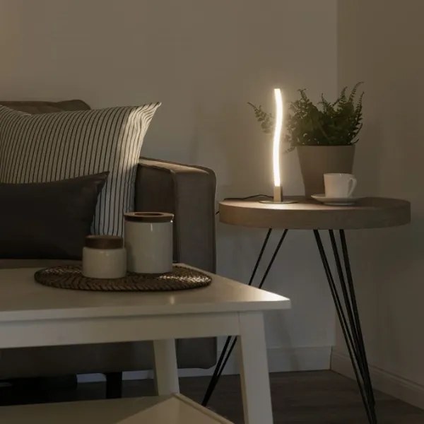 Leuchten Direkt 15128-55 - LED Asztali lámpa WAWE LED/3W/230V matt króm