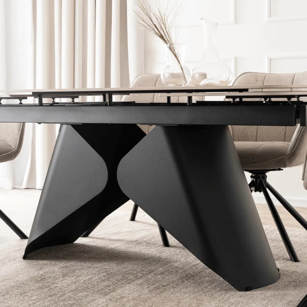 Stół VERONA Ceramiczny Rozkładany 160-240 cm Dąb/Czarny