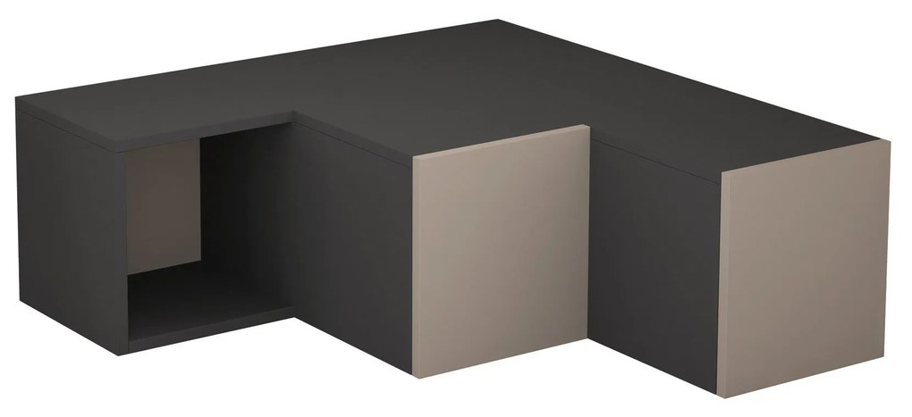 TV szekrény Compact - Anthracite, Light Mocha