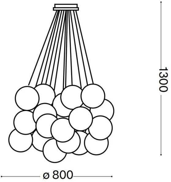 Ideal Lux - Csillár zsinóron MAPA PLUS 22xE14/40W/230V