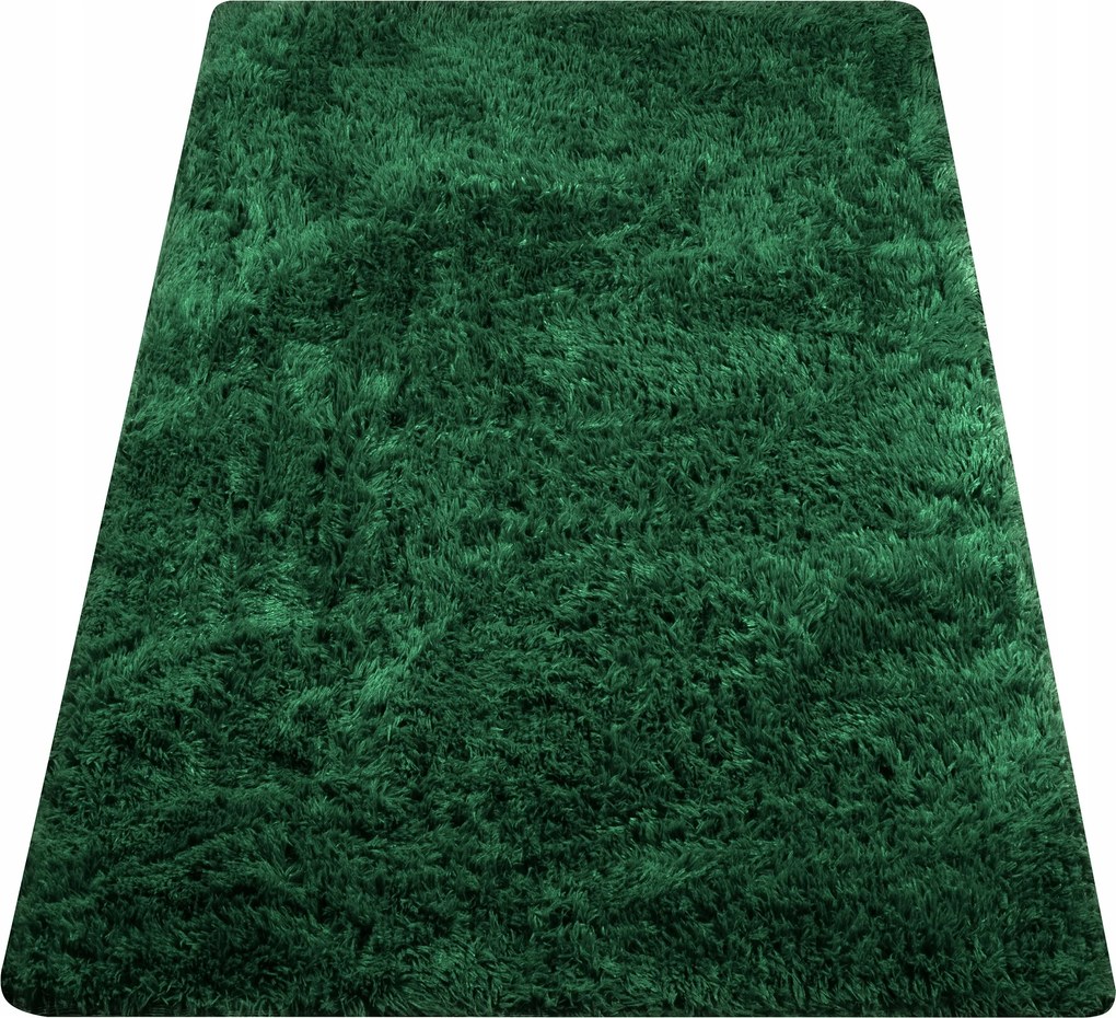 Shaggy Szőnyeg Zöld 120X170 CM Puha Plüss Bolyhos Szőrme Szegély