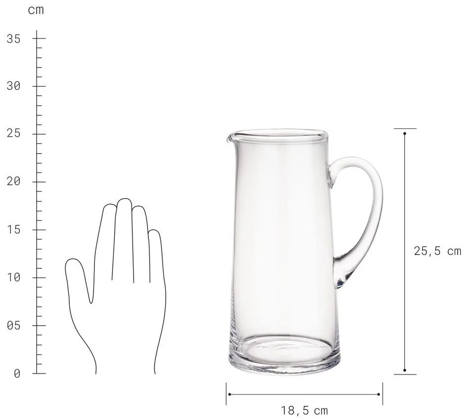 PITCHER kancsó üveg 2l