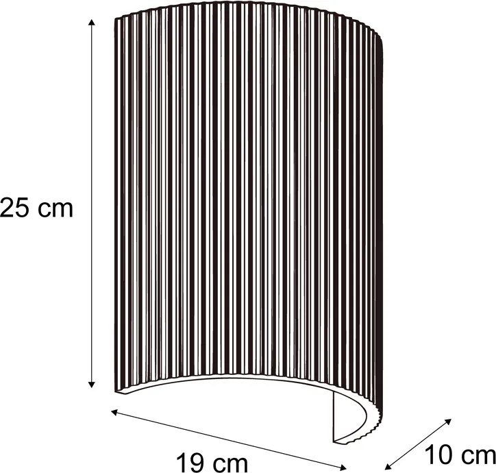 Skandináv fali lámpa fehér ovális - Plaster