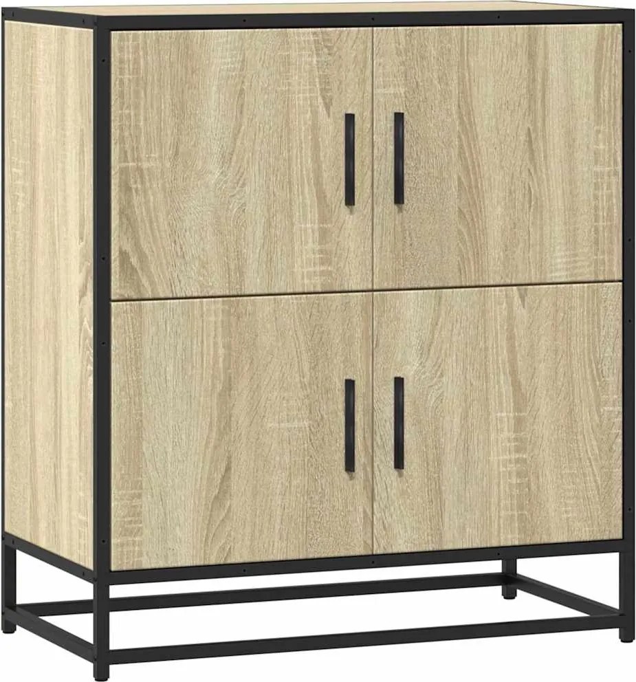 vidaXL komód Sonoma tölgy 68x35x76 cm Gépelt fa
