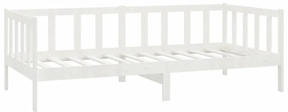 fehér tömör fenyőfa dívány matraccal 90 x 200 cm
