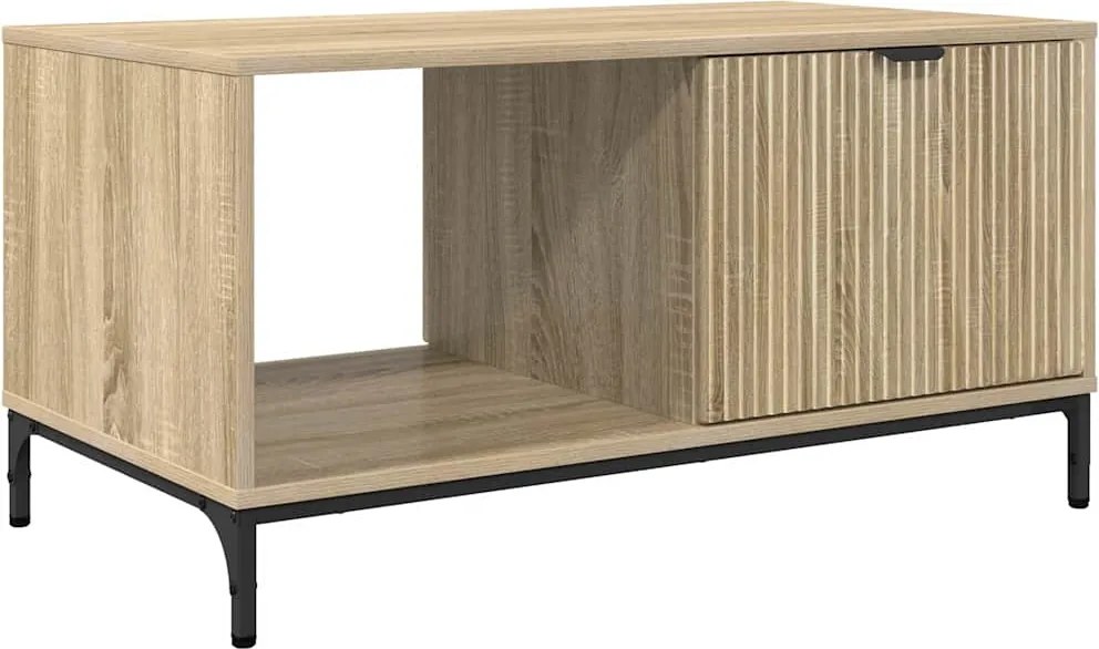vidaXL Dohányzóasztal fiókkal Sonoma tölgy 90 x 49 x 46 cm Faanyag