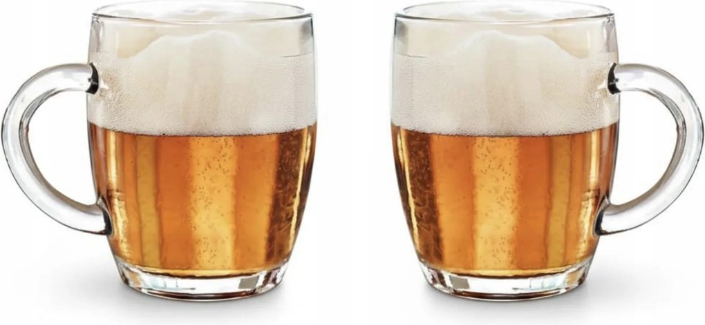 Üveg bögre Nagy 600 ml 2 db Füllel klasszikus forma Aten