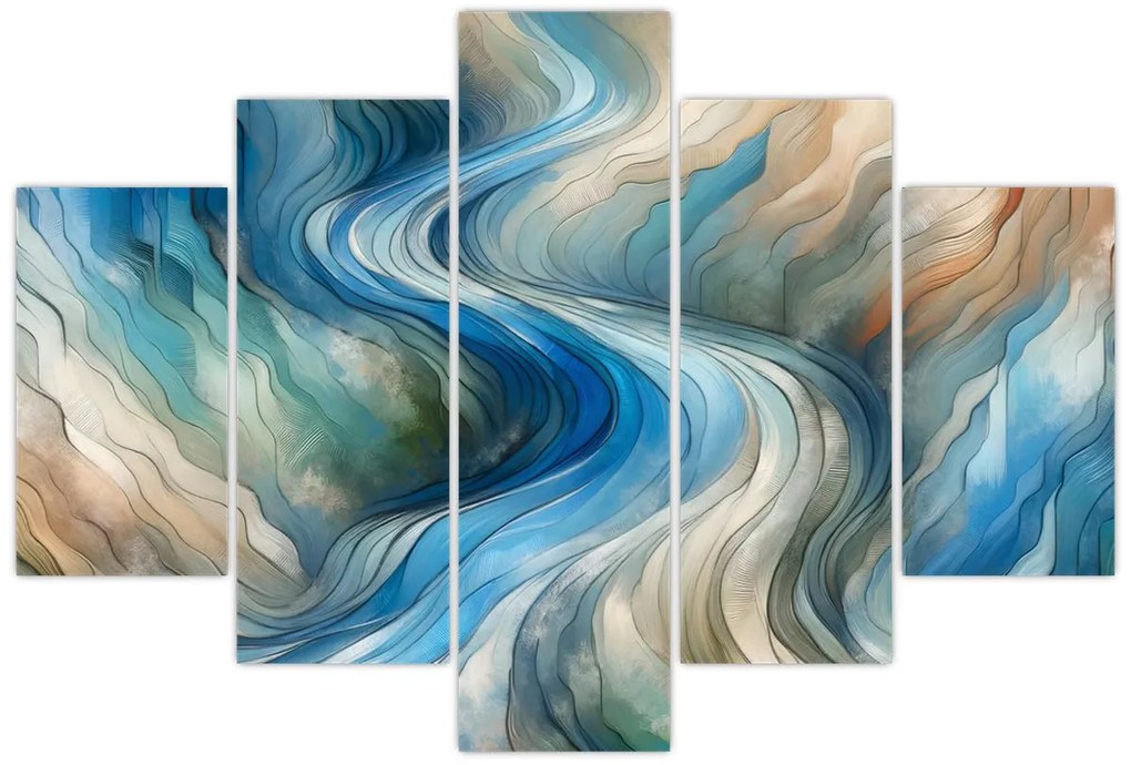 Kép - Absztrakt áramlat (150x105 cm)