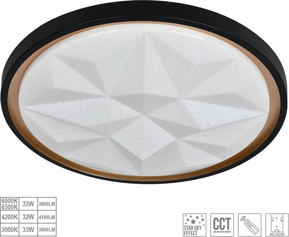 PREZENT 71327 NURRIA Ufo Lámpa Fehér, Fekete, Arany LED IP20