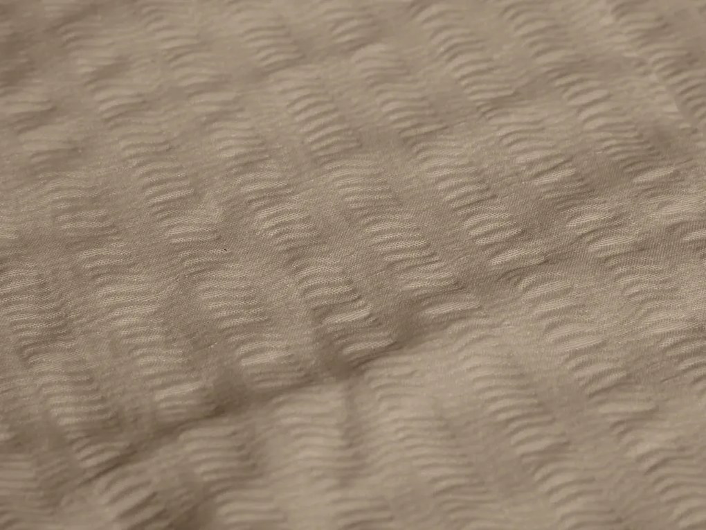 Krepp ágynemű DENYX BLEND világosbarna, cipzár Ágyneműhuzat mérete: 2 db 70 x 90 cm | 200 x 220 cm