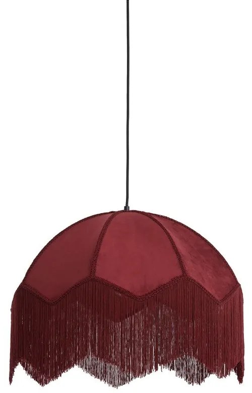 Borvörös függőlámpa textil búrával ø 60 cm Malacia – Light &amp; Living