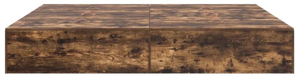 Tároló Ágykeret Füstölt Tölgy 200x200 cm
