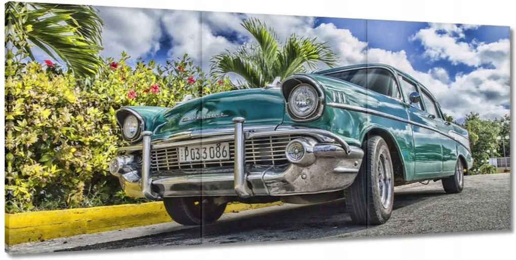 Festmények 210x100 Kubai autó