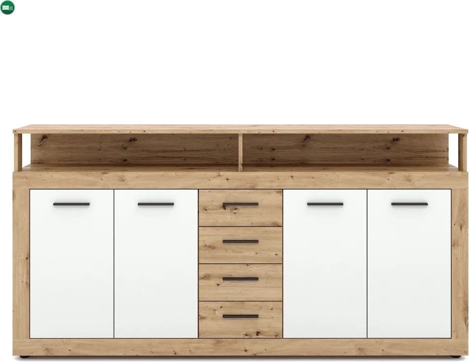 BLAGO komód 190 cm – artisan tölgy/fehér