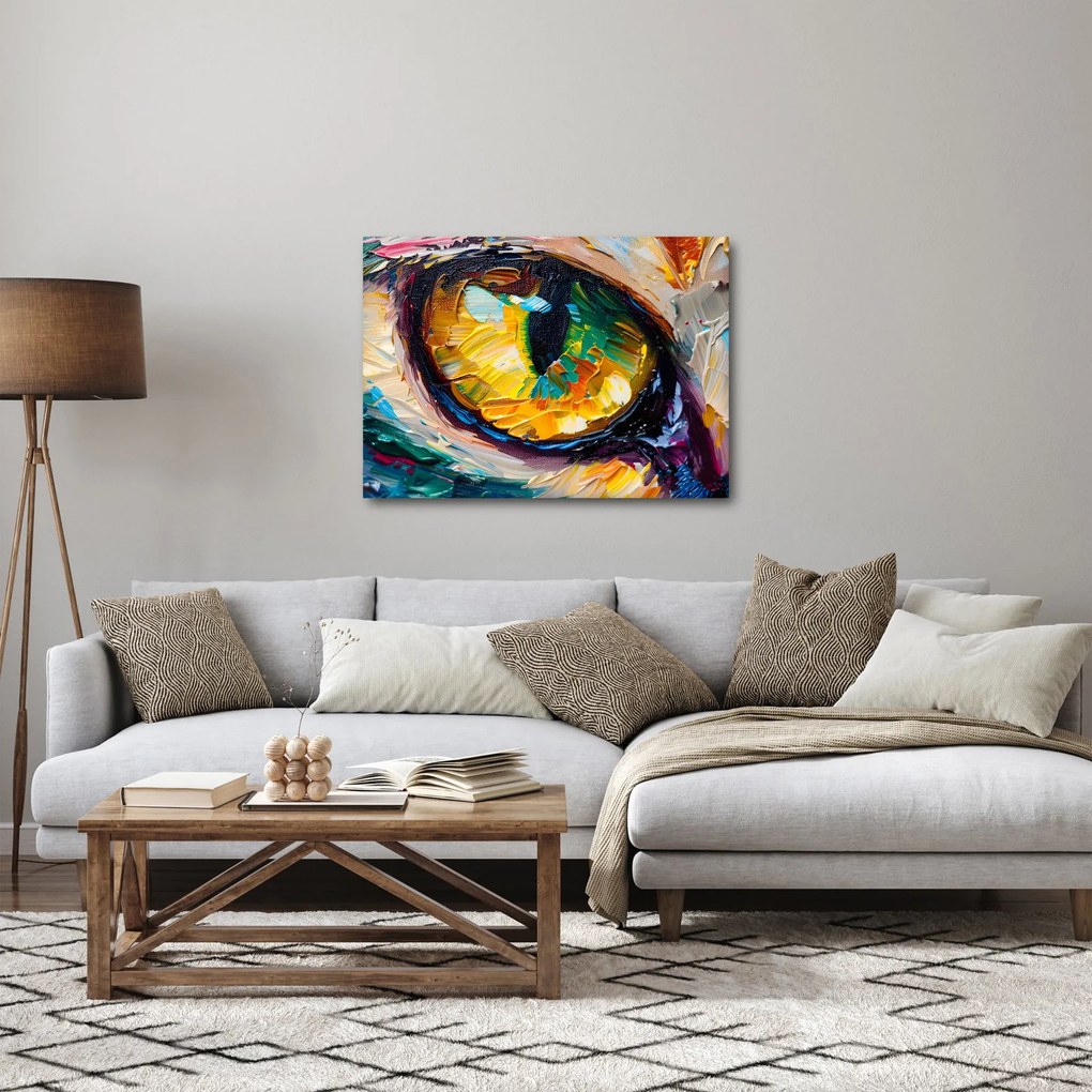 Kép - Macskaszem festmény (70x50 cm)