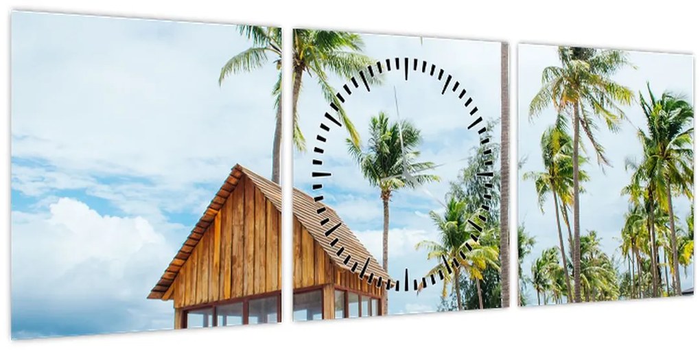 Kép - Tengerpart (órával) (90x30 cm)