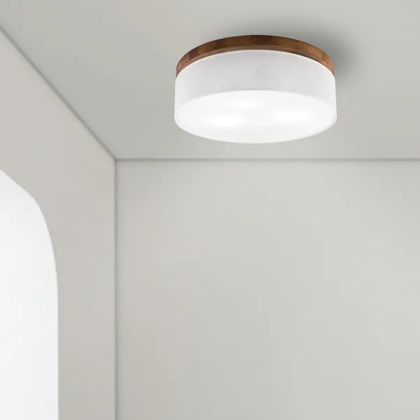BRILAGI - LED mennyezeti lámpa BELLADONNA 3xE27/15W/230V Ø 50 cm fehér/cseresznyés tölgy