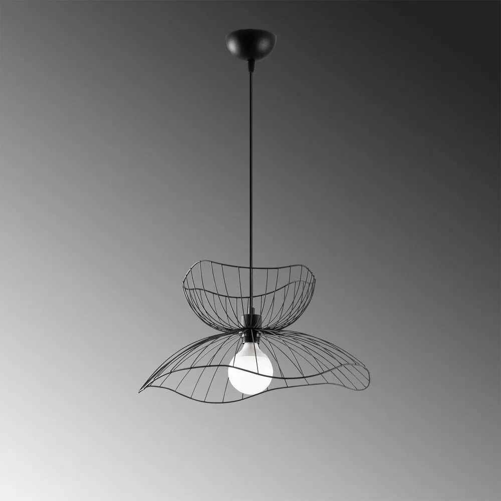 Fekete függőlámpa fém búrával ø 50 cm Farac – Opviq lights