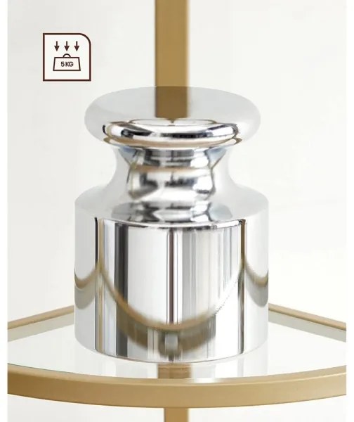 GLASY arany színű könyvespolc