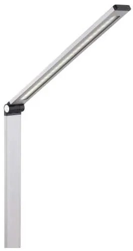 Platinet asztali lámpa 10 W, vezeték nélküli töltés + USB, ezüst