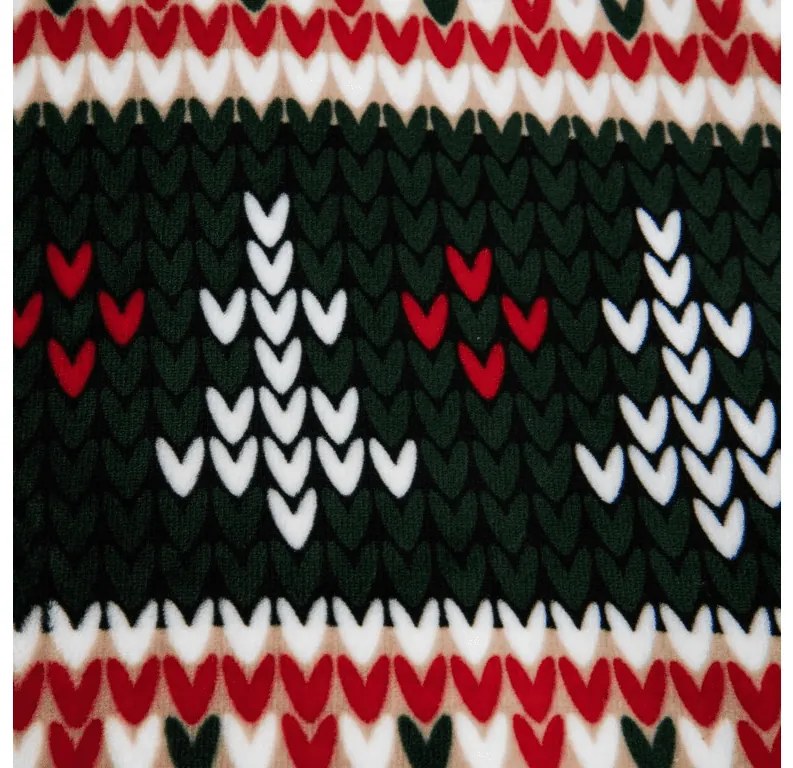 2 db-os Mikroplüss ágyneműhuzat szett FROSTED CHRISTMAS színes + Mikroplüss lepedő SOFT 180x200 cm fehér, franciaágyhoz