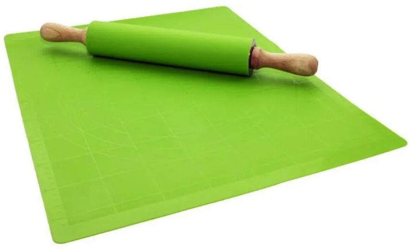 Szilikon sodrófa nyújtólappal