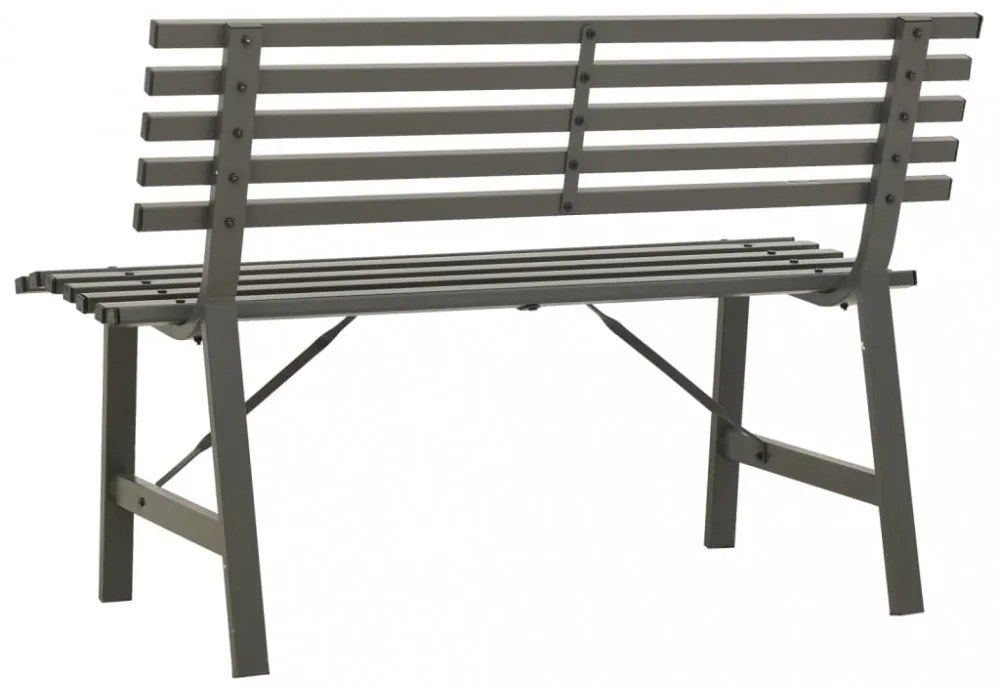 fekete acél kerti pad 110 cm