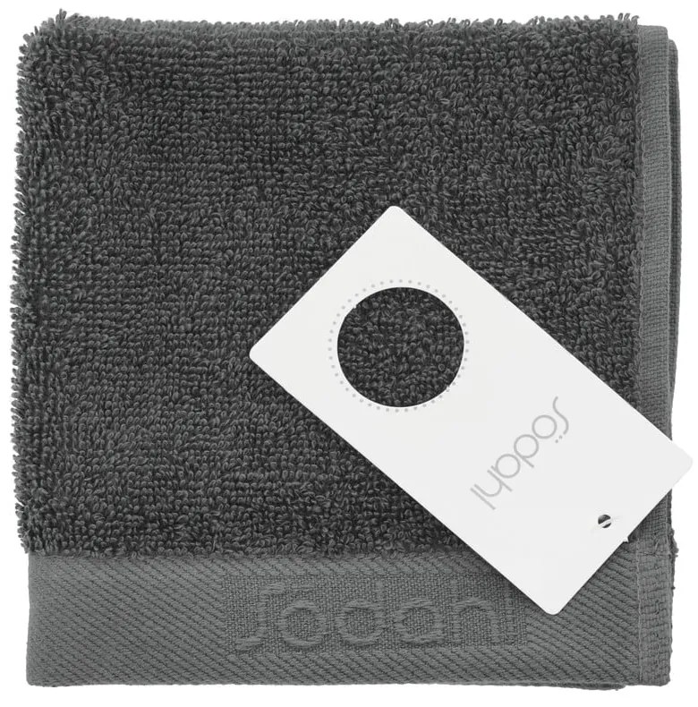 Sötétszürke frottír pamut törölköző 30x30 cm Comfort – Södahl