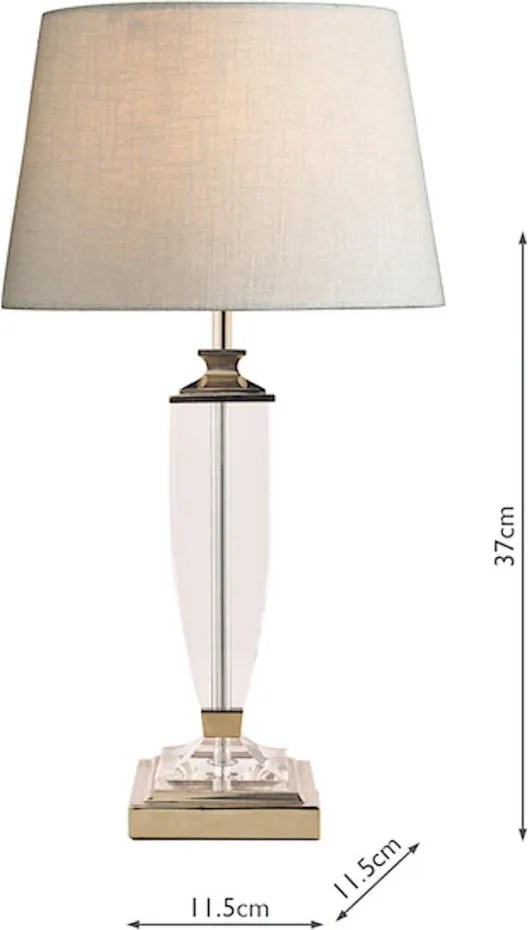 LAURA ASHLEY 3582661-Q CARSON Kristály Asztali lámpa Fehér, Polírozott nikkel B22 IP20