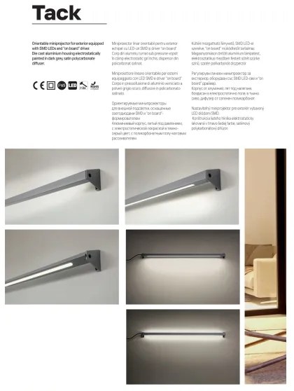 Redo 90242 - LED kültéri lámpa TACK IP65 LED/15W/230V 3000K IP65 antracit