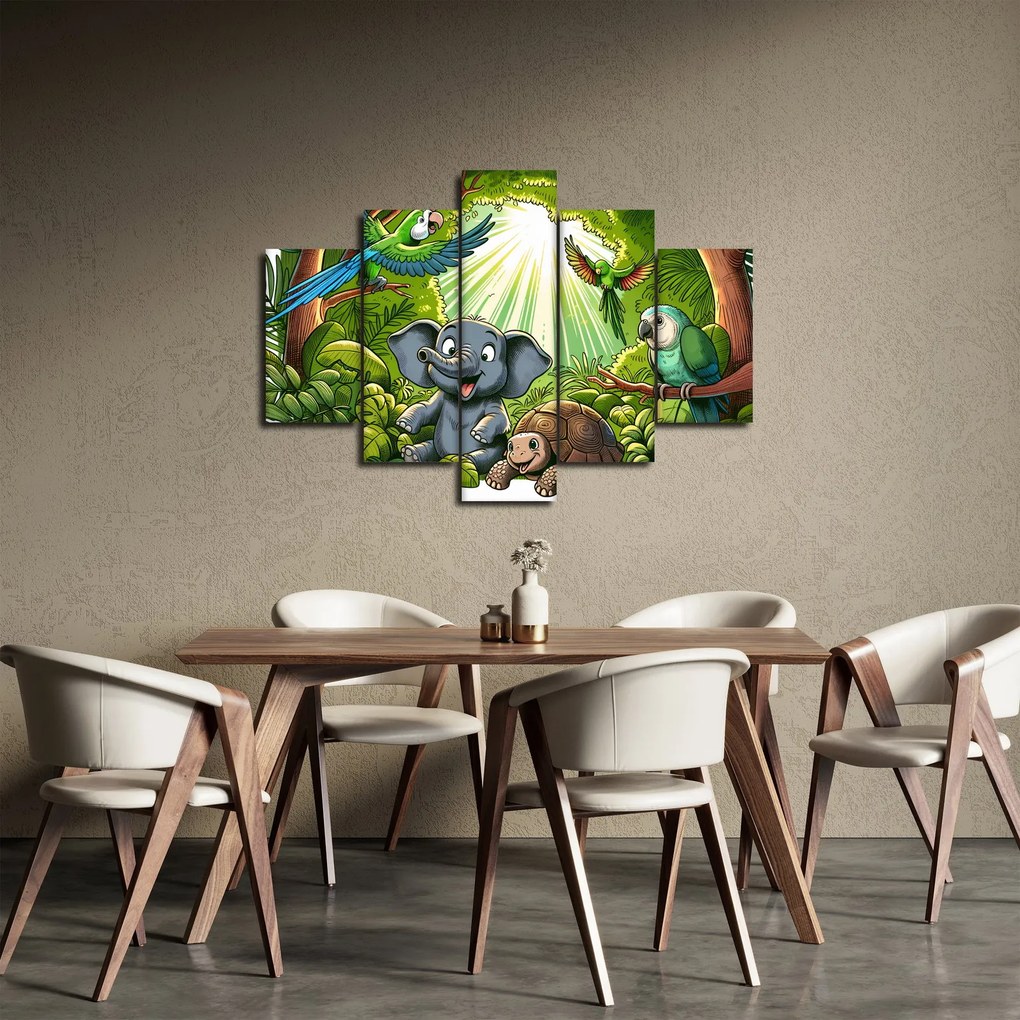 Kép - Vidám állatkák (150x105 cm)
